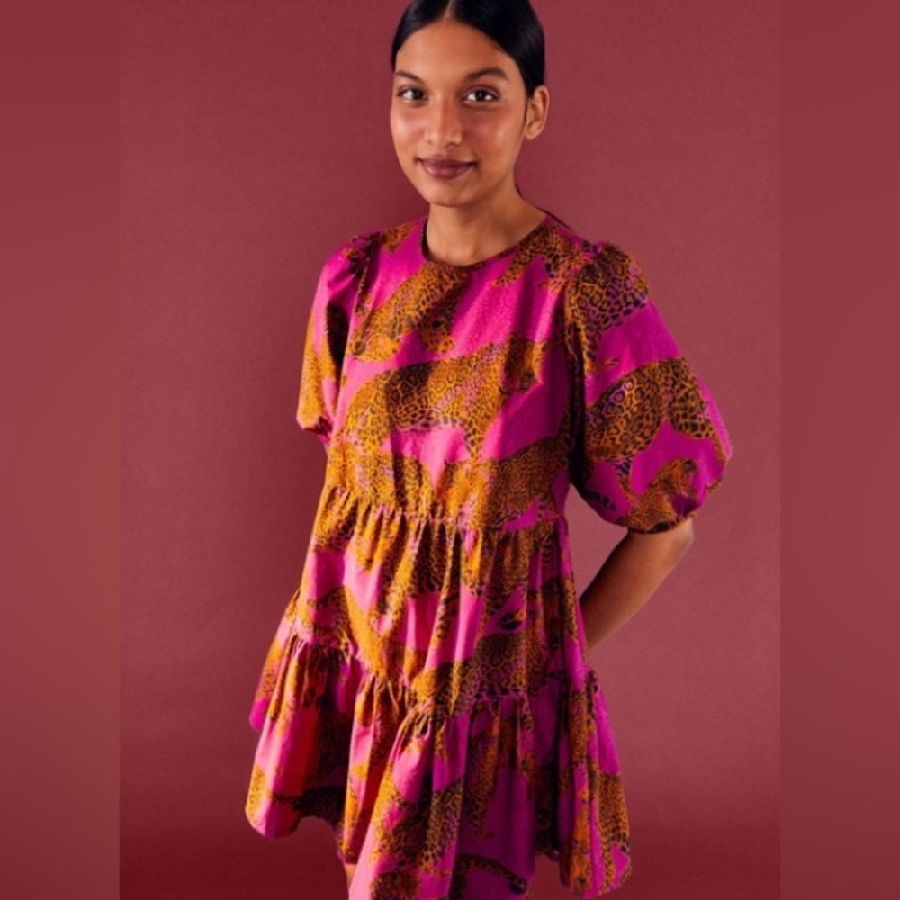 Farm Rio Artsy Tiger mini dress